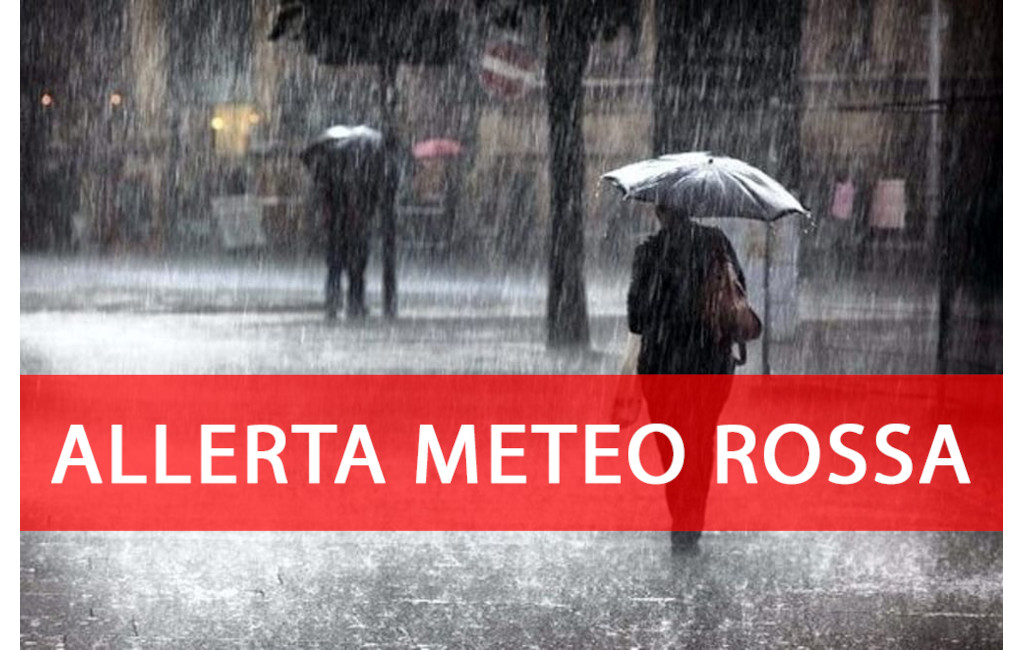 Allerta meteo colore rosso fino alle ore 23:59 di sabato 15 marzo Allerta meteo colore rosso fino alle ore 23:59 di sabato 15 marzo