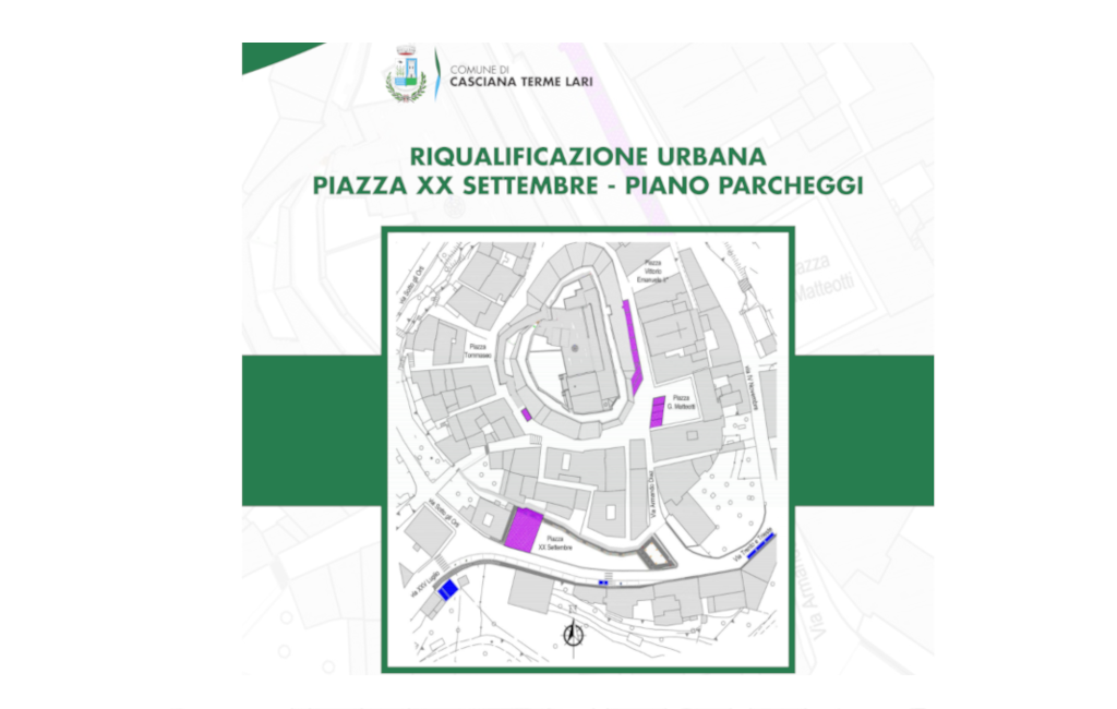 Lari, piazza XX Settembre si rifà il look. Lavori al via il 17 febbraio, nuovo piano parcheggi Lari, piazza XX Settembre si rifà il look. Lavori al via il 17 febbraio, nuovo piano parcheggi