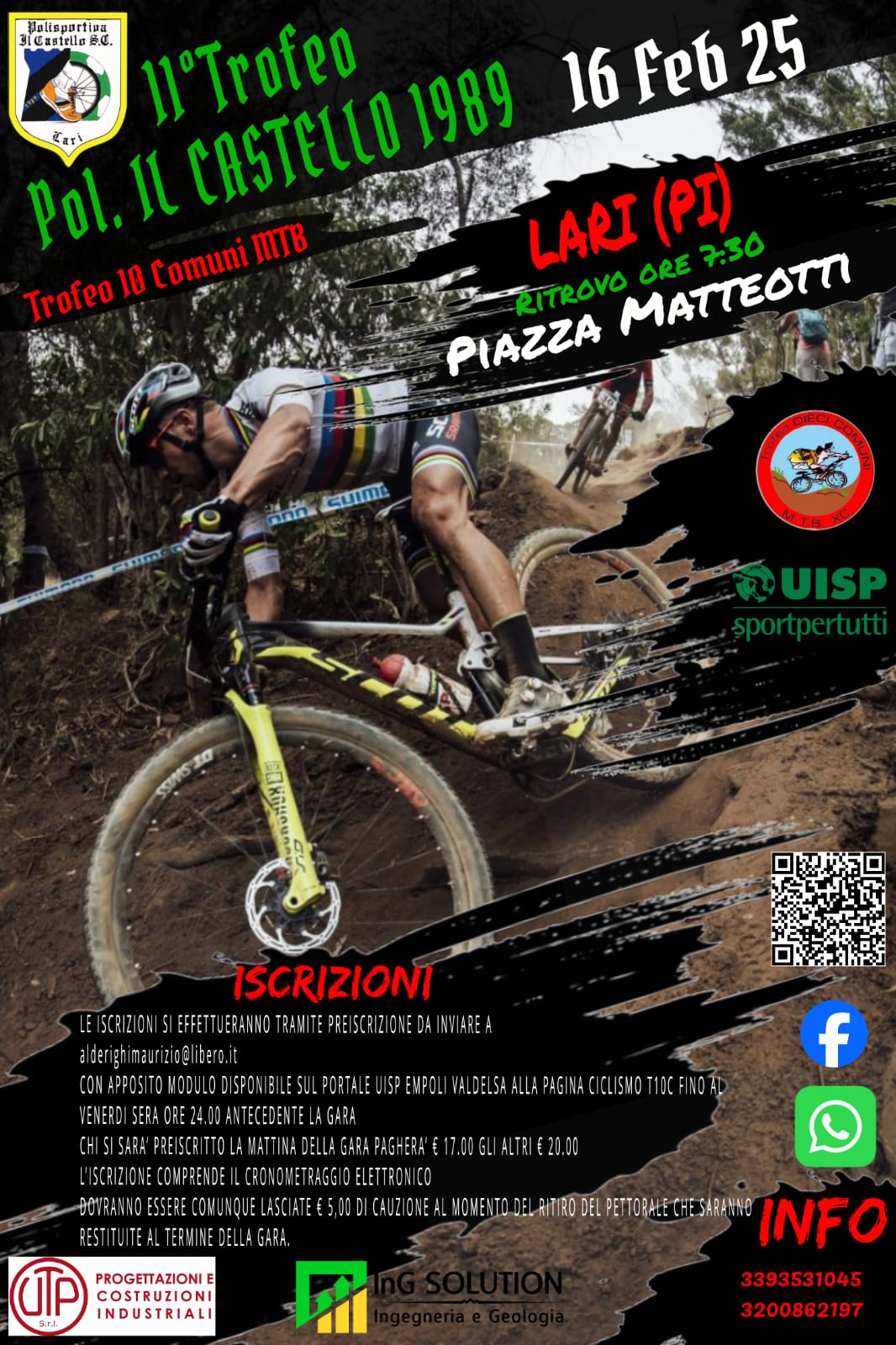 11° TROFEO POL. IL CASTELLO 1989 Trofeo 10 Comuni MTB 16 FEBBRAIO 2025