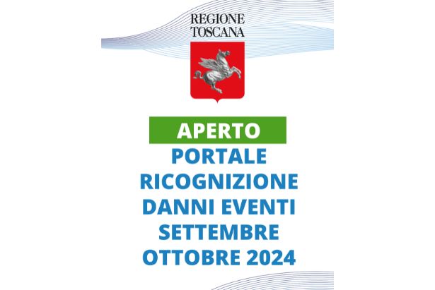 Apertura portale ricognizione danni eventi settembre ottobre 2024