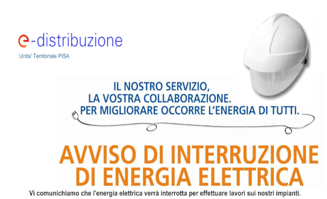 Avviso interruzione di energia elettrica